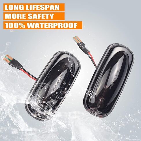 Hacreyatu ديناميكية Led الجانب ماركر متتابع بدوره إشارة ضوء المؤشر الوامض لاند روفر ديسكفري 2 1999-2004 المدافع فريلاندر 1 2002-2005 (شفاف) in Kuwait