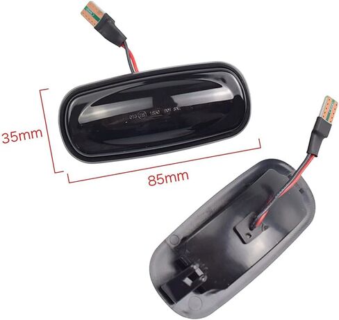 Hacreyatu ديناميكية Led الجانب ماركر متتابع بدوره إشارة ضوء المؤشر الوامض لاند روفر ديسكفري 2 1999-2004 المدافع فريلاندر 1 2002-2005 (شفاف) in Kuwait