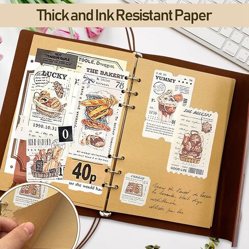 PU Leather Journal Notebook, Refillable Vintage Journal Travel Diary with Kraft Paper, A5 Journaling Notebook for Women Men Teens, 100GSM Unlined Paper, 160 Pages(Brown, 9.2" x 6.5") in Saudi Arabia