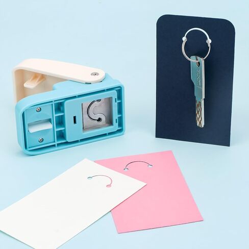 Portable Hangtag Punch Versatile Punch Tool for DIY Making Keychain Jewelry Display Cards Tags, Corner Necklace Card Punch for Jewelry Designers, Scrapbookers, Wedding Planners, Fits 80-500gsm Paper in Saudi Arabia