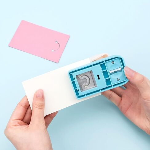 Portable Hangtag Punch Versatile Punch Tool for DIY Making Keychain Jewelry Display Cards Tags, Corner Necklace Card Punch for Jewelry Designers, Scrapbookers, Wedding Planners, Fits 80-500gsm Paper in Saudi Arabia