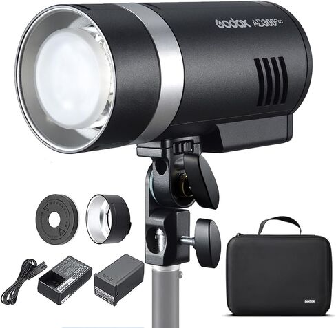 Godox AD300Pro Outdoor Flash Strobe, 300W 2.4G TTL 1/8000 HSS Flash, 0.01-1.5s Recycle Time, 320 Full Power Pop, 12W Modeling Lamp Portable Monolight Strobe in Saudi Arabia