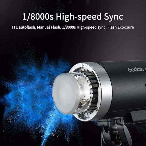 Godox AD300Pro Outdoor Flash Strobe, 300W 2.4G TTL 1/8000 HSS Flash, 0.01-1.5s Recycle Time, 320 Full Power Pop, 12W Modeling Lamp Portable Monolight Strobe in Saudi Arabia