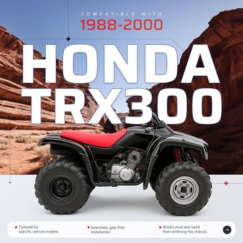 ATV Black Rear Fender Compatible with 1988-2000 Honda FOURTRAX TRX300 Plastic in Saudi Arabia