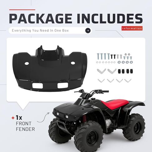 ATV Black Rear Fender Compatible with 1988-2000 Honda FOURTRAX TRX300 Plastic in Saudi Arabia