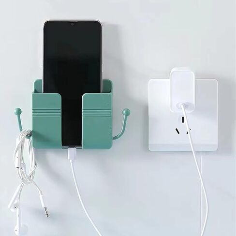 Wall-Mounted Holder for Phone and Remote, Adjustable Plastic Storage Organizer, Wall-Mount Holder for Various Room Types(Yellow) in Saudi Arabia