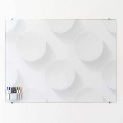 Glassboard Studio Magnetic Dry Erase Marker Holder - Aluminum Organizer with Powerful Neodymium Magnets for Magnetic Glassboards, Whiteboards, Refrigerator, Locker - White board Accessories & Storage in Saudi Arabia