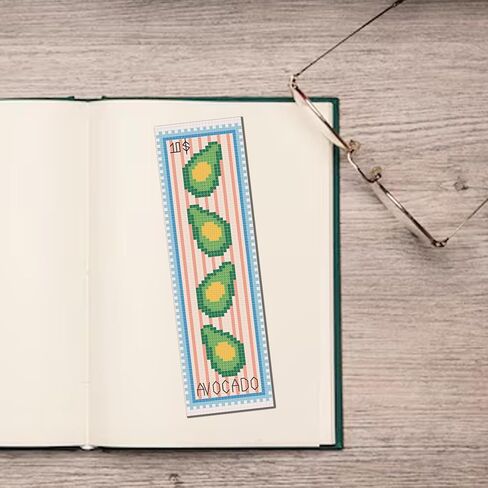 freebloss 6 قطع الفاكهة عبر غرزة المرجعية عدة 11ct مختومة عبر الابره عدة DIY التطريز الإشارات المرجعية مجموعة مع تعليمات دعم اللباد للمبتدئين الكبار 8 "× 2.4" in Kuwait