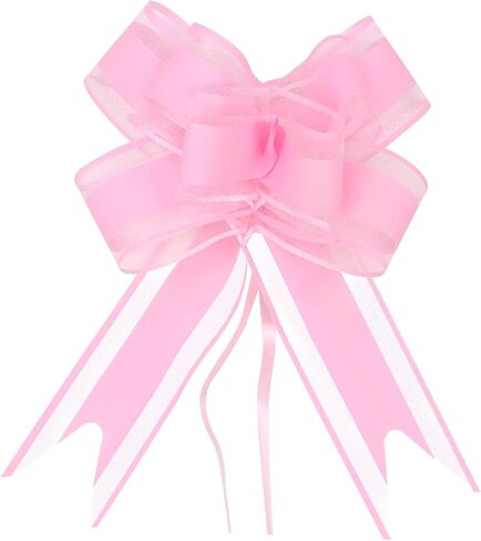 12Pcs Pink Bows for Gift Wrapping Big Bow Valentines Bow Christmas Gift Pull Bow Pink Ribbon Bows for Christmas Wedding Party Birthdays Holidays Decoration in Saudi Arabia
