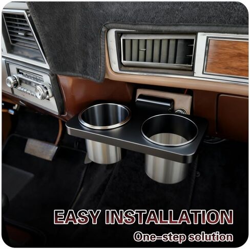 حامل أكواب الشاحنة لسيارة Chevy GMC 1973-1987 C10 C20 C30 K10 K20 K30، حامل مشروبات وحدة التحكم المركزية قابل للفصل، ملحقات السيارة من الفولاذ المقاوم للصدأ باللون الأسود in Kuwait