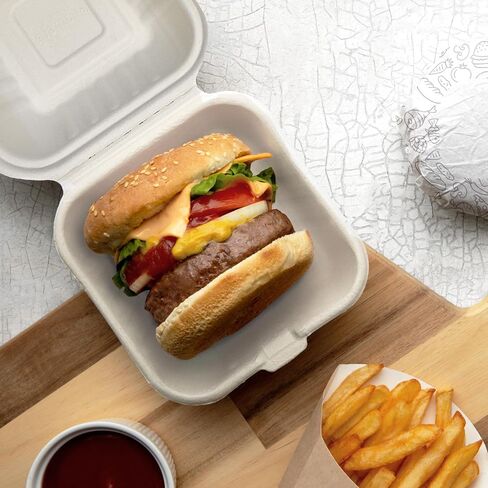 EconoHome Compostable Paper Plates (7" Square 50 pack) in Kuwait