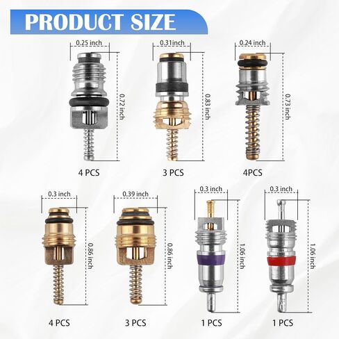 مجموعة أساسية لصمام التيار المتردد مكونة من 102 قطعة، أداة إزالة أساسية لصمام التيار المتردد برأس مزدوج مع 100 قطعة من صمامات ACS، مجموعة قلوب صمامات R134A وR12 أدوات ACS لإصلاح نظام تكييف الهواء للسيارات in Kuwait