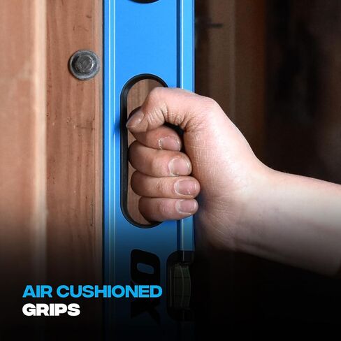 OX Tools Box Beam Level Non Magnetic 72 inch Level Aluminum Construction, Shock Absorbing End Cap, Rubberized Soft Grip Thru Handle, Magnified vials OX-T024218 Trade Level in Kuwait