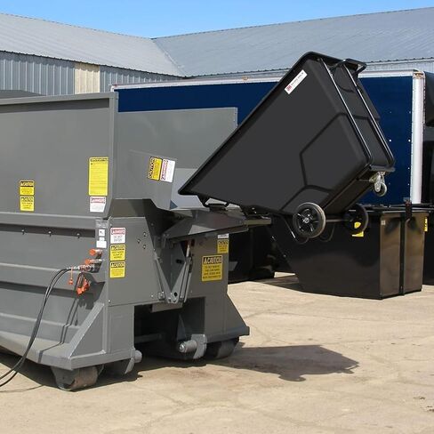 Akro-Mils 77410BLACK Akro-Tilt Heavy-Duty 1.0 Cubic Yard Plastic Truck Utility Cart, Loads up to 600 lbs., 200 Gallon Capacity, Black in Saudi Arabia