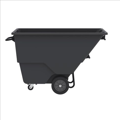 Akro-Mils 77410BLACK Akro-Tilt Heavy-Duty 1.0 Cubic Yard Plastic Truck Utility Cart, Loads up to 600 lbs., 200 Gallon Capacity, Black in Saudi Arabia