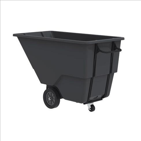Akro-Mils 77410BLACK Akro-Tilt Heavy-Duty 1.0 Cubic Yard Plastic Truck Utility Cart, Loads up to 600 lbs., 200 Gallon Capacity, Black in Saudi Arabia