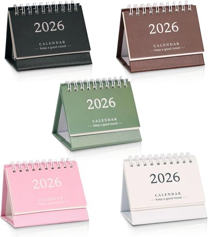 Small Desk Calendar from Jun 2023 - Dec 2024, Portable Marble Desk Calendars with Vintage Gold Coil for Home Office School (1 Pack) in Kuwait