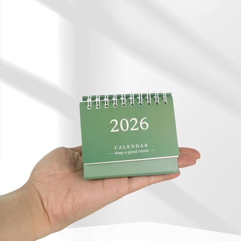 Small Desk Calendar from Jun 2023 - Dec 2024, Portable Marble Desk Calendars with Vintage Gold Coil for Home Office School (1 Pack) in Kuwait