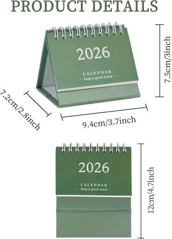 Small Desk Calendar from Jun 2023 - Dec 2024, Portable Marble Desk Calendars with Vintage Gold Coil for Home Office School (1 Pack) in Kuwait