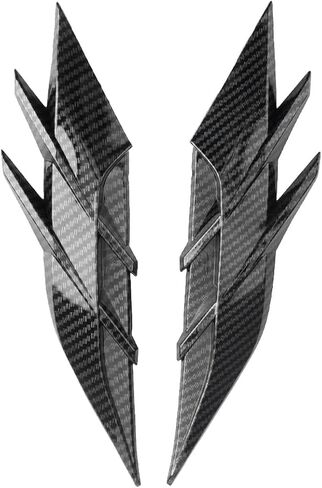 YoRise 2PCS Car Spoiler Canards Kit، 3D Creative Auto Car Front Bumper Lip Splitter، مضاد للتصادمات الجانب الجانبي للمركبة ملصق، ملحق ملصق تزيين جسم السيارة الرائع للشاحنة، سيارات الدفع الرباعي (أسود) in Kuwait