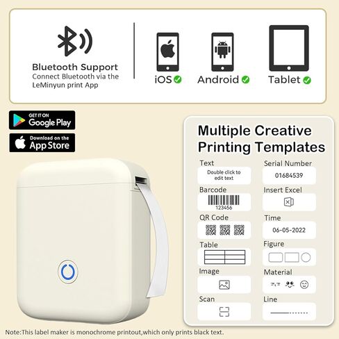 P11 New Version Label Maker Machine with Tape,300DPI Bluetooth Label Printer, Portable Thermal Printer,Sticker Maker for Organizing Home Office School (White) in Saudi Arabia