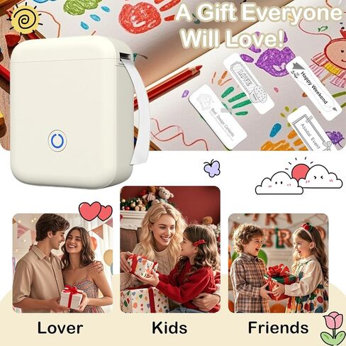 P11 New Version Label Maker Machine with Tape,300DPI Bluetooth Label Printer, Portable Thermal Printer,Sticker Maker for Organizing Home Office School (White) in Saudi Arabia