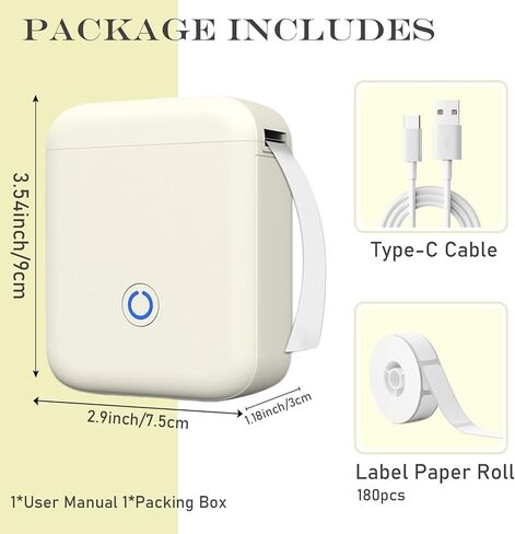 P11 New Version Label Maker Machine with Tape,300DPI Bluetooth Label Printer, Portable Thermal Printer,Sticker Maker for Organizing Home Office School (White) in Saudi Arabia