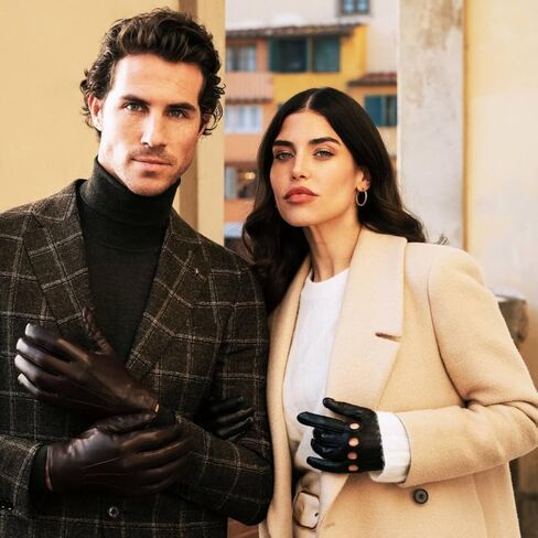Fratelli Orsini Driving Gloves Alessa Black for Women - Lambskin Leather Driving Gloves - color Black in Saudi Arabia