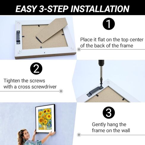60 Pack Sawtooth Picture Hangers,Heavy Duty Picture Hanging Kit Supports 50 Ibs, 3 Colors,Picture Hangers for Photo Frames,Paintings,Art,Canvas Hooks in Saudi Arabia