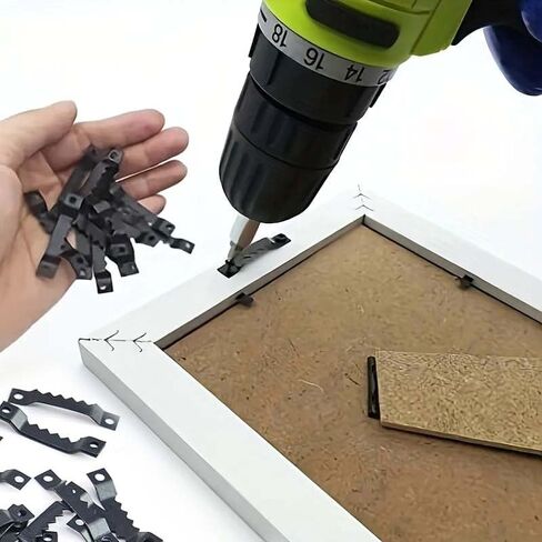 50-Count Mini Sawtooth Hangers, Steel Picture Hanging Hooks with Screws, Ultimate Hanging Solutions for Clocks, Paintings, Artwork, and Photo Frames (Black) in Saudi Arabia