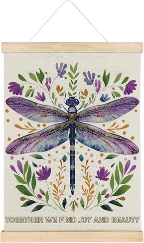 SereneHanctuary Inspirational Purple Dragonfly Classroom Wall Art, Dragonfly Botential Kids Room Wall Decor,Playroom Poster Hanger Frame for Nursery Kids Toddler Room Decor,12X16Inches in Saudi Arabia