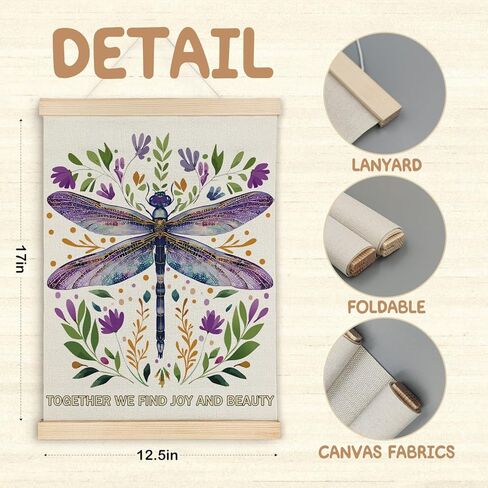 SereneHanctuary Inspirational Purple Dragonfly Classroom Wall Art, Dragonfly Botential Kids Room Wall Decor,Playroom Poster Hanger Frame for Nursery Kids Toddler Room Decor,12X16Inches in Saudi Arabia