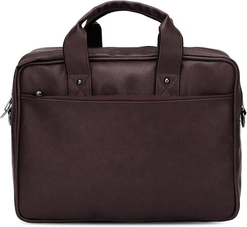 Leather Laptop Briefcase for Men and Women Waterproof Messenger Bag | Business Travel Crossbody Case Fits 15.6 Inch Notebook in Saudi Arabia