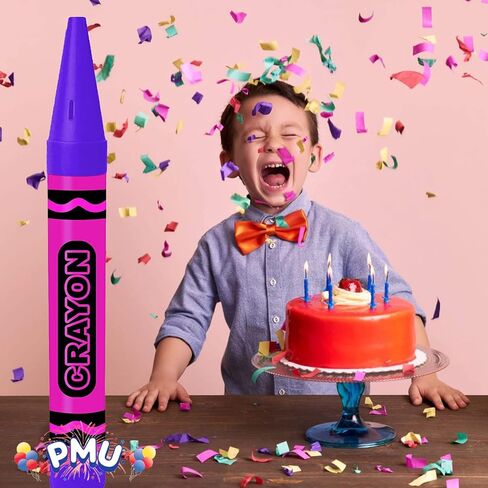 PMU 36 بوصة Crayon Bank Giant - Crayon Piggy Bank Jumbo Coin Saving Bank للأطفال، ديكور الملعب، أخضر ليموني وفيروزي، Pkg/1 in Saudi Arabia