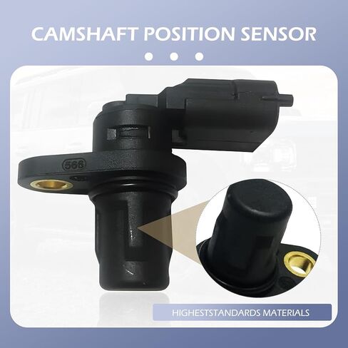 Engine Camshaft Position Sensor, 3 Pin High Temperature Resistant Sensor with Sealing Ring, Standard Replacement F01R00B003, Compatible with Chery Cam Sensor 11-19 1.6L-L4 (Black) in Saudi Arabia