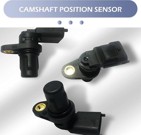 Engine Camshaft Position Sensor, 3 Pin High Temperature Resistant Sensor with Sealing Ring, Standard Replacement F01R00B003, Compatible with Chery Cam Sensor 11-19 1.6L-L4 (Black) in Saudi Arabia