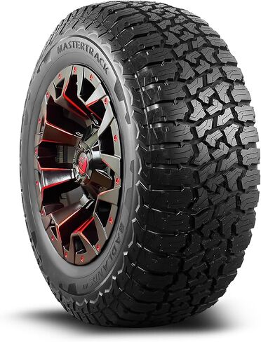 حزمة من 4 قطع: إطار Mastertrack BADLANDS AT P285/70R17 لجميع التضاريس لسيارات الدفع الرباعي (ليس للشاحنات) | 4 طبقات | 117ت | يتضمن ضمانًا لمدة عامين ضد مخاطر الطريق - 285/70/17 (الإطارات فقط) in Kuwait