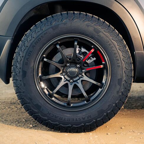 حزمة من 4 قطع: إطار Mastertrack BADLANDS AT P285/70R17 لجميع التضاريس لسيارات الدفع الرباعي (ليس للشاحنات) | 4 طبقات | 117ت | يتضمن ضمانًا لمدة عامين ضد مخاطر الطريق - 285/70/17 (الإطارات فقط) in Kuwait