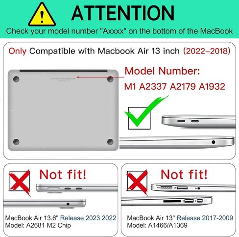 AKIT متوافق مع حافظة MacBook Air 13 بوصة M1 2022-2020 2019 2018 A2337 A2179 A1932، [رفيعة للغاية] حافظة صلبة غير لامعة وواقي شاشة وغطاء لوحة مفاتيح لجهاز MacBook Air 13.3 بوصة 2020، وردي فاقع in Kuwait