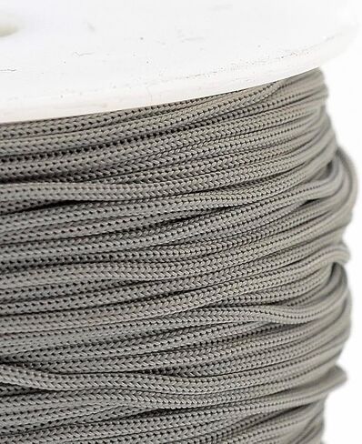 131.23-142.16 Yards 0.8mm Polyester Cord Beading Thread Braiding String Macrame Rope Cord for Leather Sewing Bookbinding Crafts DIY Bracelets Gray in Saudi Arabia