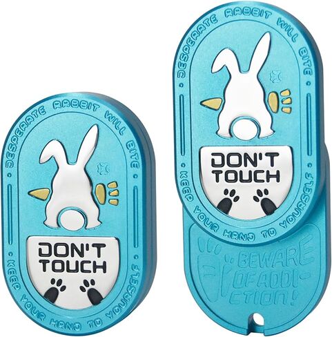 Desperate Rabbit Fidget Slider | Aluminum Alloy Version | Lightweight & Portable | EDC Metal Fidget Toys Adults ADHD Tools Executive Desk Toy for Keep Focus & Anxiety Relief (Blue) in Saudi Arabia