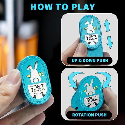 Desperate Rabbit Fidget Slider | Aluminum Alloy Version | Lightweight & Portable | EDC Metal Fidget Toys Adults ADHD Tools Executive Desk Toy for Keep Focus & Anxiety Relief (Blue) in Saudi Arabia