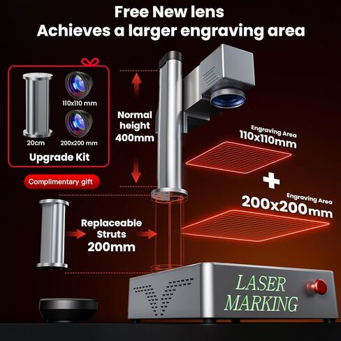 Mr.Carve S4-20W Fiber Laser Marking Machine for Metals&Jewelry&Plastics,Fiber laser engraver with Lightburn compatibility in Saudi Arabia