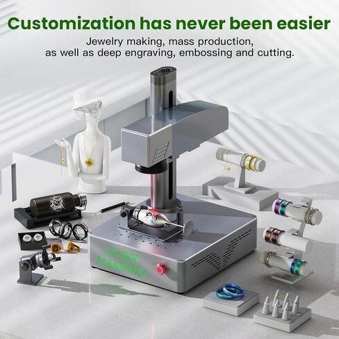 Mr.Carve S4-20W Fiber Laser Marking Machine for Metals&Jewelry&Plastics,Fiber laser engraver with Lightburn compatibility in Saudi Arabia