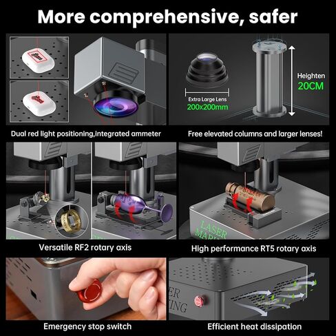 Mr.Carve S4-20W Fiber Laser Marking Machine for Metals&Jewelry&Plastics,Fiber laser engraver with Lightburn compatibility in Saudi Arabia