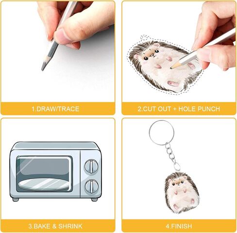 24 PCS Shrink Plastic Sheets, Shrinky Art Paper Shrink Film Sheets for Kids Creative Craft, Create Your Own Earrings, Necklace, Keychains(A5 Size) in Saudi Arabia