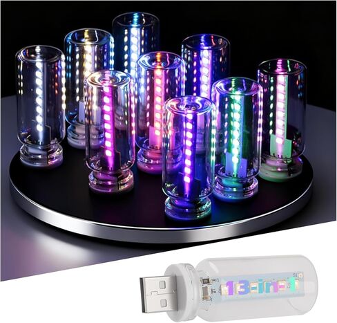 Car USB Night Light with 13-in-1 Design,Touch Adjustable USB Car Light with 7 Colors & 13 Modes,Portable LED Cars USBs Lights for Creating Atmosphere Cars Interior Accessories in Saudi Arabia