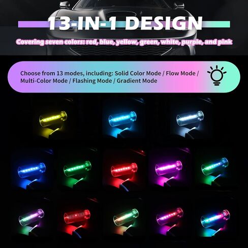 Car USB Night Light with 13-in-1 Design,Touch Adjustable USB Car Light with 7 Colors & 13 Modes,Portable LED Cars USBs Lights for Creating Atmosphere Cars Interior Accessories in Saudi Arabia