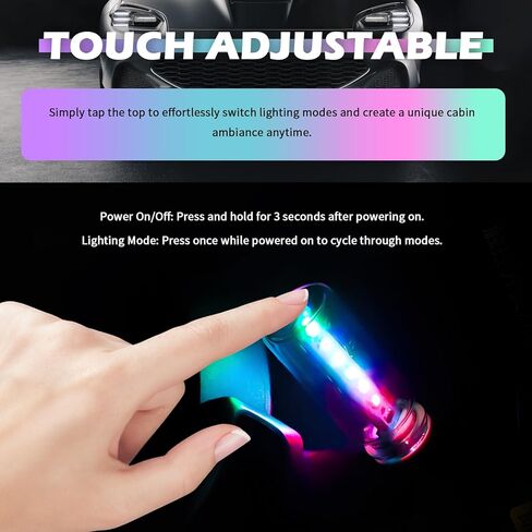 Car USB Night Light with 13-in-1 Design,Touch Adjustable USB Car Light with 7 Colors & 13 Modes,Portable LED Cars USBs Lights for Creating Atmosphere Cars Interior Accessories in Saudi Arabia