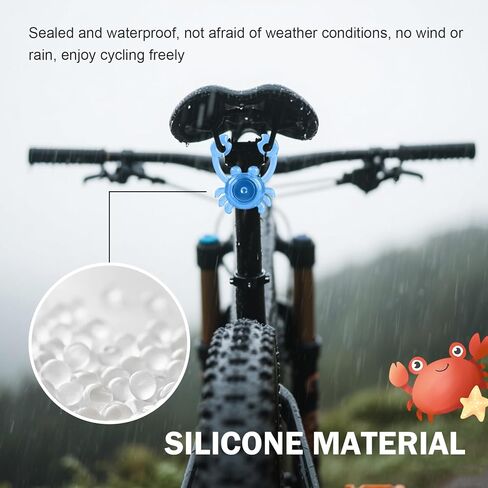 1 PC Bike Crab Tail Light, Cute Bike Lights for Night Riding, Waterproof Cycling Warning Tail Light, Long-Lasting Riding Gear for Men Women Kids (Multicolored) in Saudi Arabia